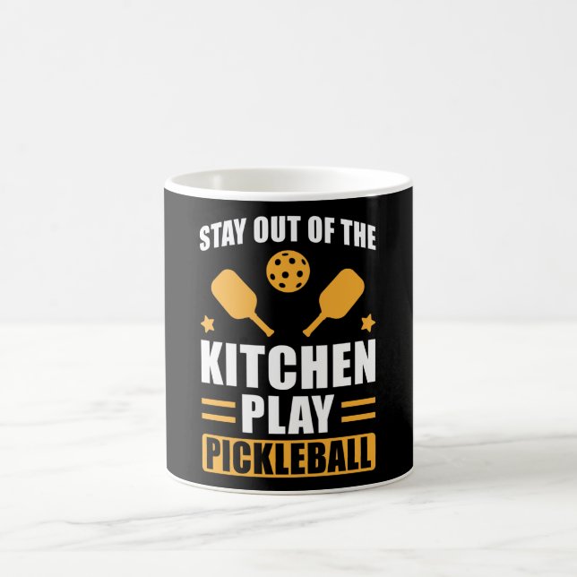 Mug Pickleball Cadeau Restez en dehors de la cuisine (Centre)