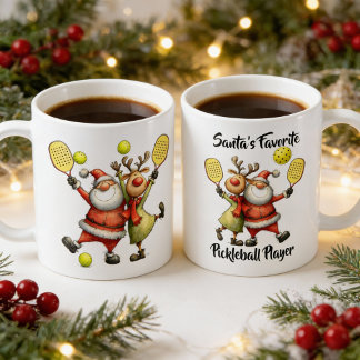 Mug Pickleball de Noël amusant