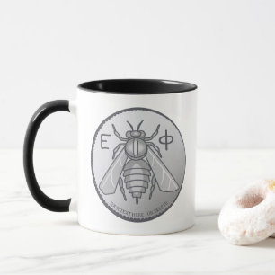 Mug Pièce de Tetradrachm d'abeille grecque antique d'E