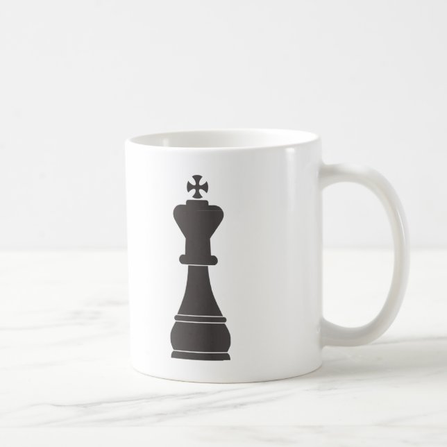 Mug Pièce d'échecs noire de roi (Droite)