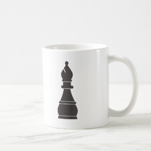 Mug Pièce d'échecs noire d'évêque