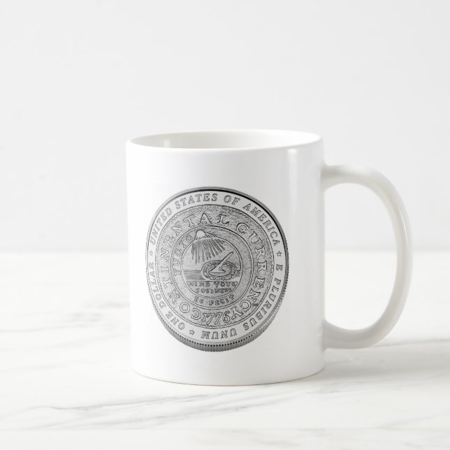 Mug Pièce en argent de Benjamin Franklin (Droite)