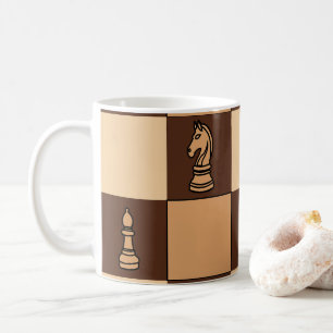 Mug Pièces de plateau de jeu d'échecs Joueur d'échecs