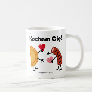Mug Pierogi et Kielbasa - Kocham cie ! (Je t'aime !)