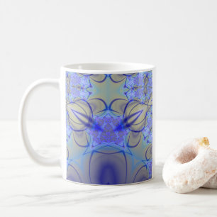 Mug Pierre Art fractal violet et jaune