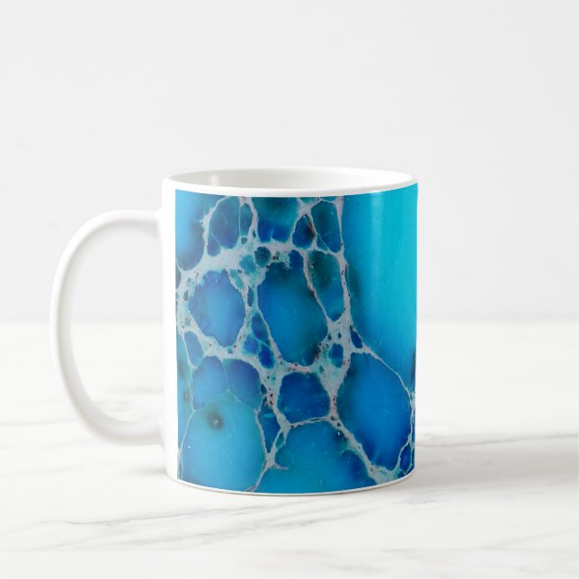 Mug Pierre curative bleue tropicale lumineuse de jaspe (Gauche)