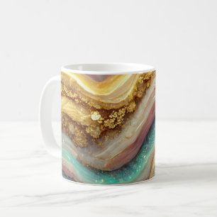 Mug Pierre de Géode Pastel rose Turquoise Agate