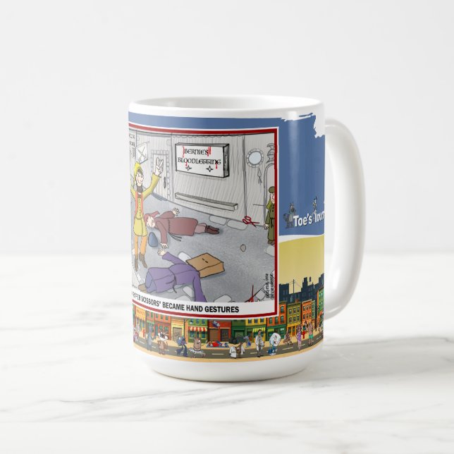 Mug Pierre Feuille Ciseaux | Jeu de mots littéral clas (Devant droit)