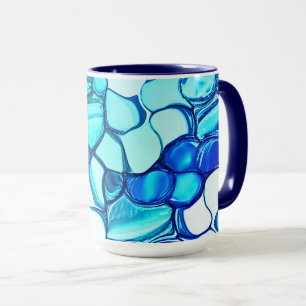 Mug Pierre ronde dans des tons similaires à l'aquamari