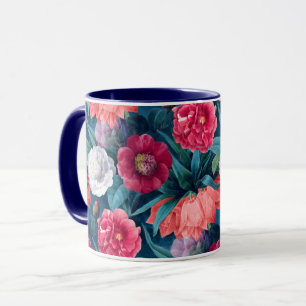 Mug Pierre rouge, rose et blanche et fleurs de lys