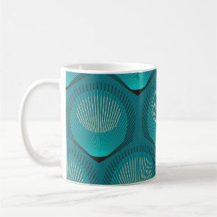 Mug Pierres Peacock Stylisées Carrelage bleu