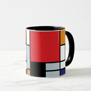 Mug Piet Mondrian - Composition avec grand plan rouge