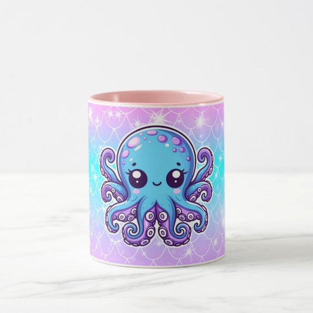 Mug Pieuvre bleue mignonne (Centre)