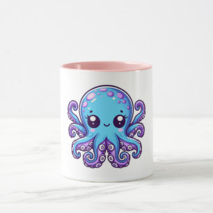 Mug Pieuvre bleue mignonne
