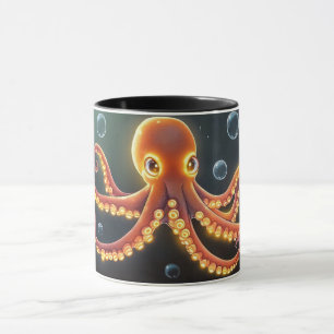 Mug pieuvre de mer de style dessin animé vibrant Migno