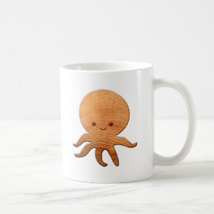 Mug Pieuvre En Carton Cute Avec Impression En Bois Fau