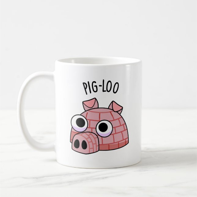 Mug Pig-loo Drôle de Pun Igloo  (Gauche)