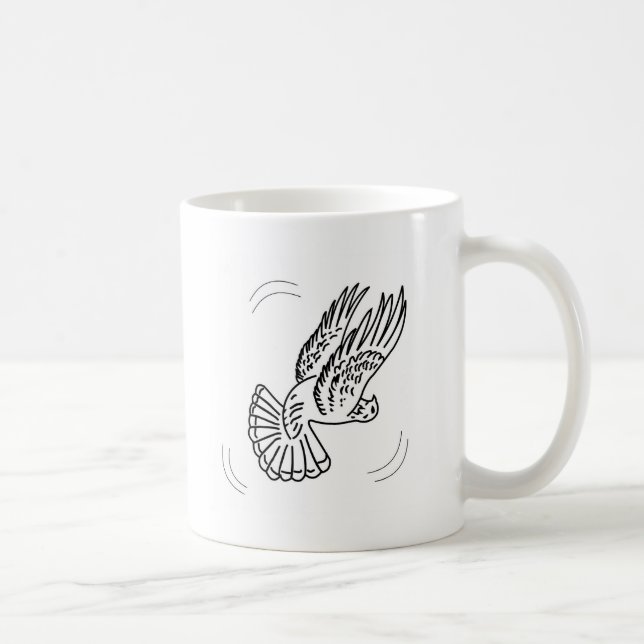 Mug Pigeon de rouleau dans l'action (Droite)