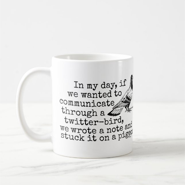 Mug Pigeon drôle d'oiseau de gazouillement de (Gauche)