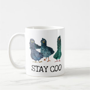 Mug Pigeon Mignon Reste Coucou Amoureux des Oiseaux 