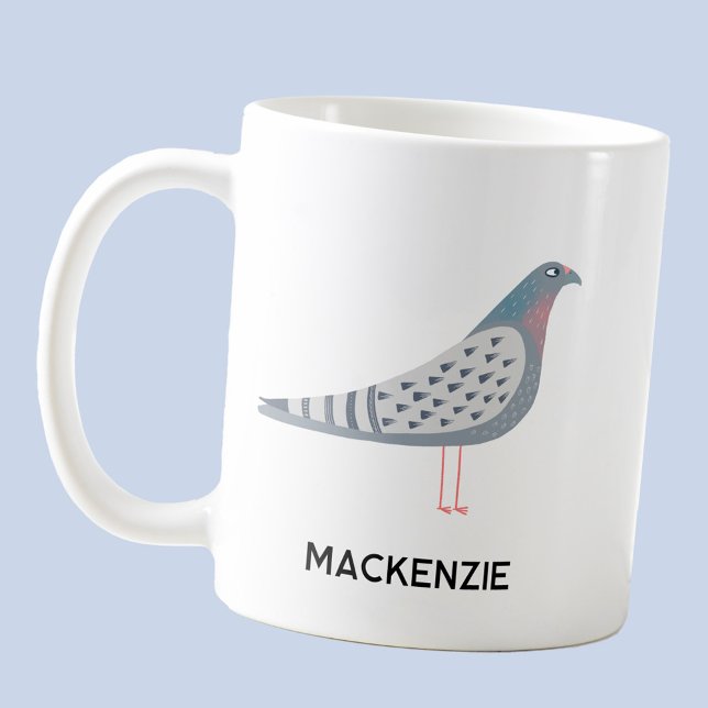 Mug Pigeon Personnalisé (Personalized pigeon coffee mug for bird fanciers everywhere)