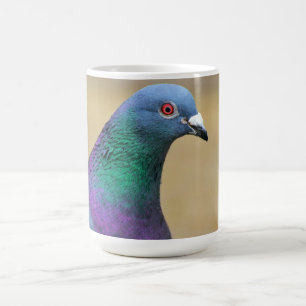 Mug pigeon Plume Colorée Oiseau Photographie Portrait