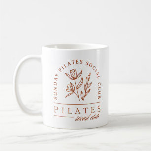 Mug Pilates club amoureux dimanche boho floral esthéti
