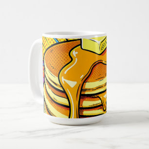 Mug Pile de crêpes Pop Art au sirop