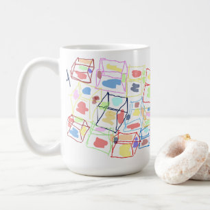 Mug Pile irrégulière de boîtes (Abstrait)