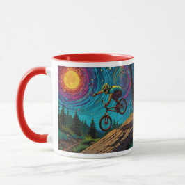 Mug Pilote BMX sur la pente de montagne