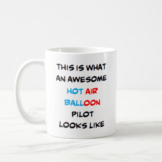 Mug pilote de montgolfière, génial (Gauche)