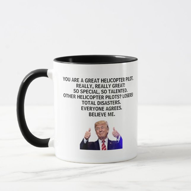 Mug Pilote d'hélicoptère Trump, pilote d'hélicoptère T (Gauche)
