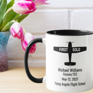 Mug Pilote Étudiant Premier Solo Avion Personnalisé
