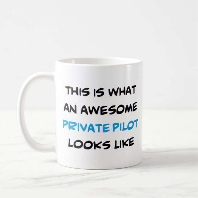 Mug pilote privé, génial (Gauche)