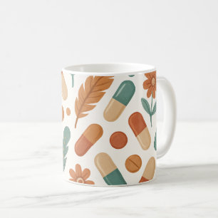 Mug Pilules de pharmacien Bohème Fleurs de marguerite