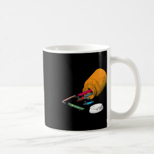 Mug Pilules heureuses Planche à roulettes Skateur drôl