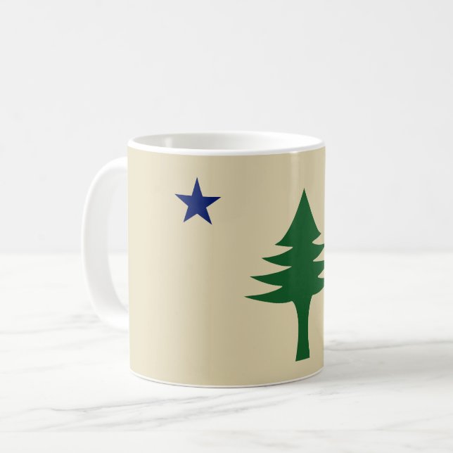 Mug Pin et étoile 1901 drapeau de l'état du Maine (Devant gauche)