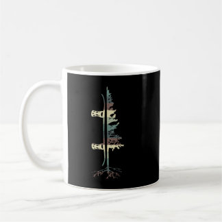 Mug Pine vintage Snowboard Snowboard Cadeau Teft
