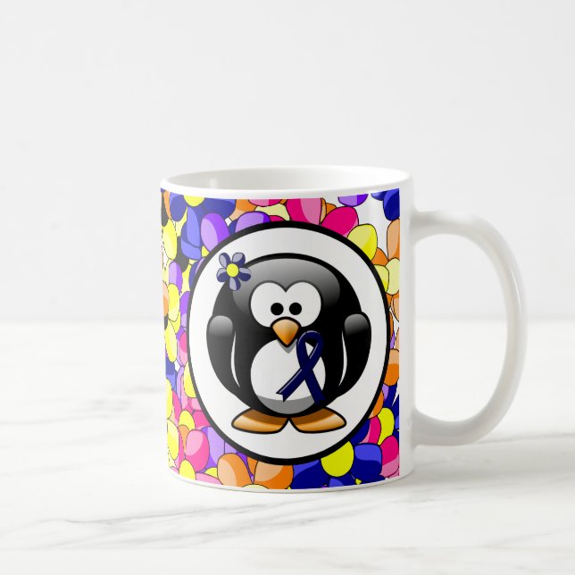 Mug Pingouin à ruban bleu foncé (Droite)