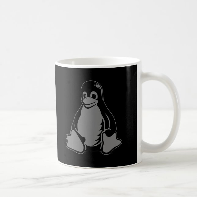 Mug Pingouin de Tux - (Linux, Open Source, Copyleft, (Droite)