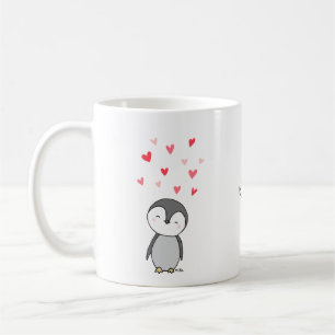 Mug Pingouin mignon avec le coeur Amateur de pingouin 