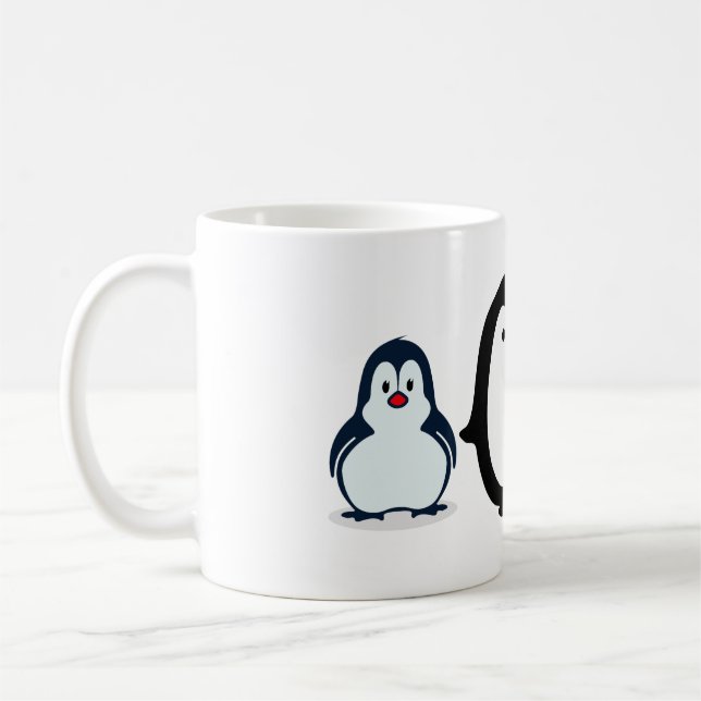 Mug pingouin, mignonne, oiseau (Gauche)
