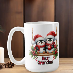 Mug Pingouins de Noël meilleur grand-mère