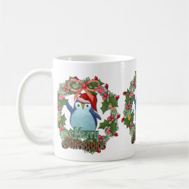 MUG PINGUINE DE NOËL AVEC VAGUE
