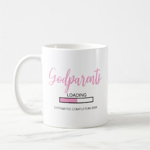 Mug Pink Baby Girl Chargement Godparents Proposition