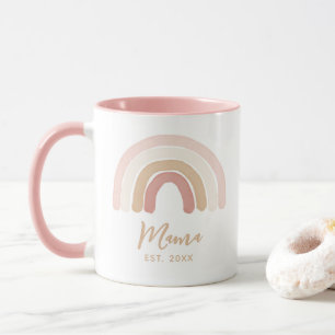 Mug Pink Boho Rainbow Mama a établi la fête des mères