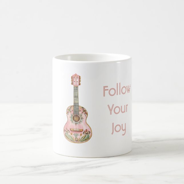 Mug Pink Guitar Follow Your Joy (Centre)