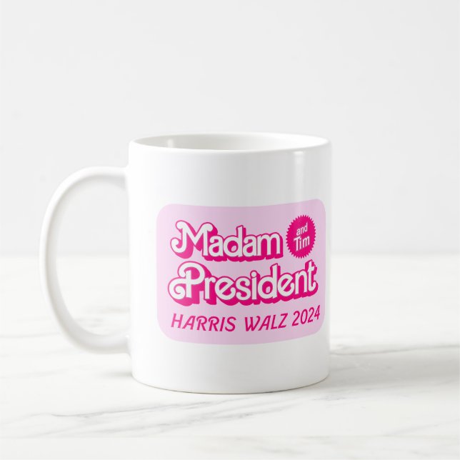 Mug Pink Madame la Présidente et Tim (Gauche)