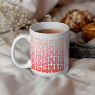 Mug Pink moderne girly rétro 60's simple demoiselle