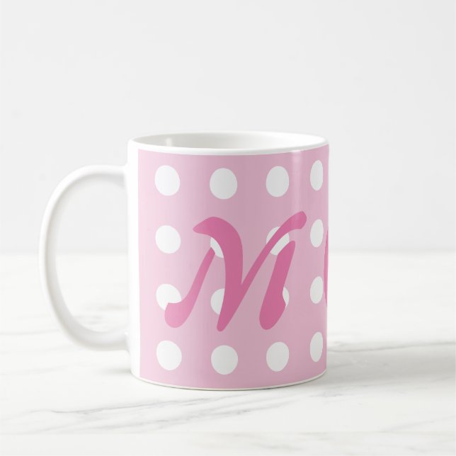 Mug Pink Polka Dot Maman (Gauche)